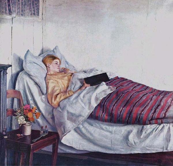 Michael Ancher The Sick Girl oil painting picture